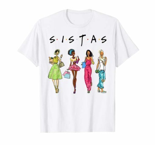 Black Sistas Queen Melanin African American Women Tee Shirt