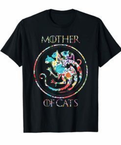 Cat Lovers Shirt - Mother of Cats Mix Flower Shirt