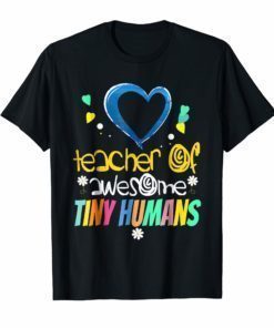 Child Abuse Awareness T-shirt Teacher of Awesome Tiny Humans