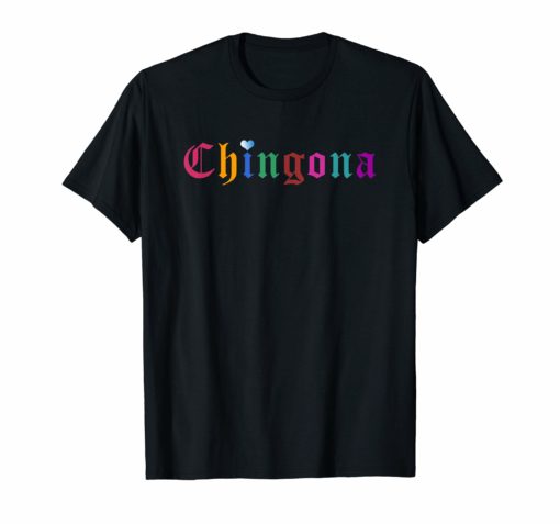 Chingona Mexican Serape - Old English Chola Lowrider T-Shirt