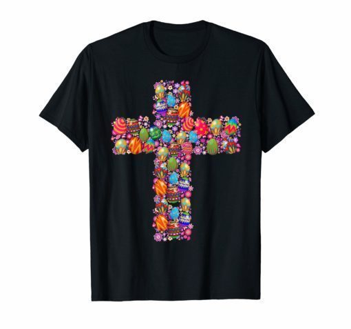 Christian Cross Eggs Easter T-Shirt Gift For Men Women Kids