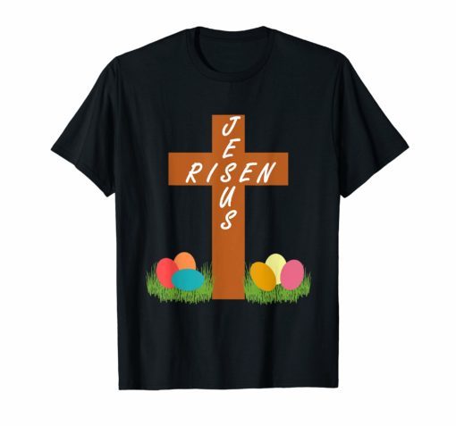 Christian Easter T-shirt Egg Cross