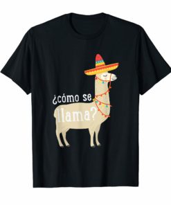 Como Se Llama T Shirt Funny Llama Lover Gift