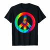 Cool Peace Sign Tie Dye T-Shirt For Boys And Girls