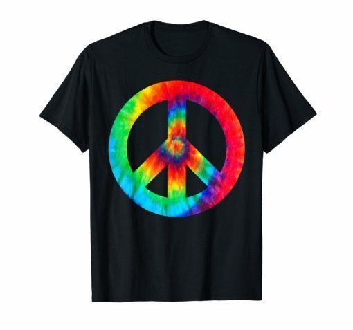 Cool Peace Sign Tie Dye T-Shirt For Boys And Girls