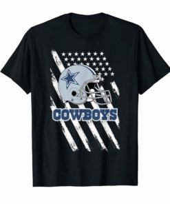 Cowboys football Dallas Fans USA Flag T-Shirt