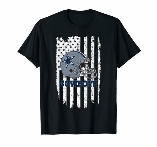 Cowboys football Dallas Fans USA Flag TShirt