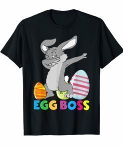 Dabbing Egg Boss Easter Bunny T Shirt For Kids Toddlers Boys