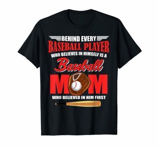 Daddy Behind Every Baseball Player Family Gift Shirt