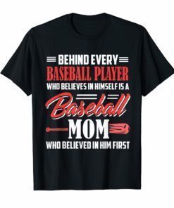 Daddy Behind Every Baseball Player Family Gift Shirt