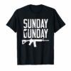 Distressed Sunday Gunday AR15 Gun T Shirt