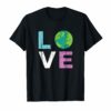 Earth Day T Shirt LOVE and the Earth Vintage Style