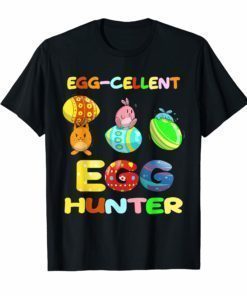 Egg-cellent Hunter Funny Easter Shirt Easter Egg Bunny Shirt