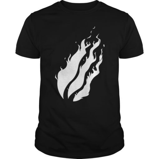 Fire Nation White Flame Gamer Playz Gaming Shirt