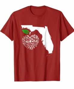 Florida Shirt Red for Ed Support Teacher Protest T-Shirts