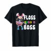 Floss Like A Boss Easter Egg Bunny T shirt Boys Flossing Tee