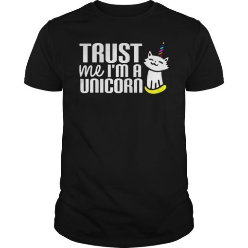 Funny Trust Me I'm a Unicorn Cute Cat Shirt