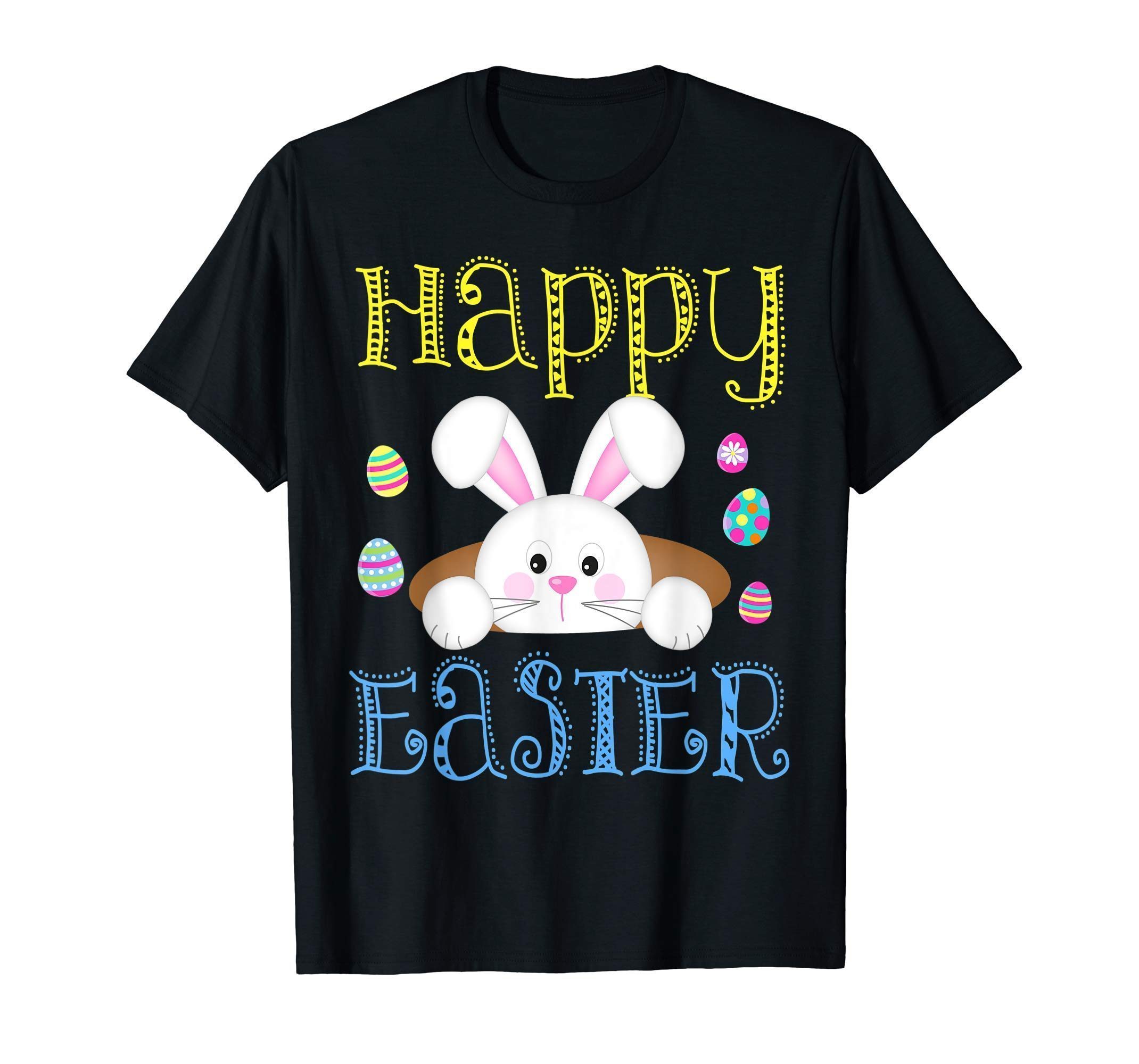 Girls Boys Kids Easter Bunny Happy Easter Egg Hunt T-Shirt ...