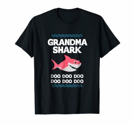 Grandma Shark T-Shirt Doo Doo Grandpa Mommy Daddy Tee
