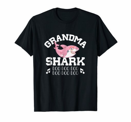 Grandma Shark Tee Mothers Day Gift from Husband Son Shirt