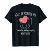 Hair up scrubs on time to play cards Nurselife Tshirt