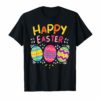 Happy Easter Day T-Shirt Colorful Dye Egg Hunting Cute Shirt