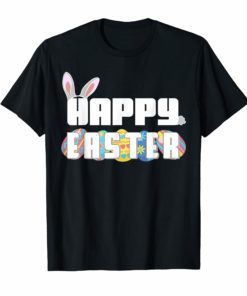 Happy Easter Eggs Bunny Costume Tshirt For Women Adults Boys