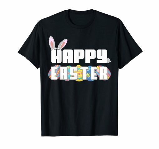 Happy Easter Eggs Bunny Costume Tshirt For Women Adults Boys