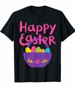 Happy Easter Shirt Colorful Eggs tee