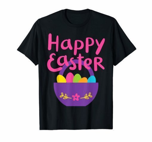 Happy Easter Shirt Colorful Eggs tee