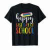 Happy Last Day Of School Shirt Teacher Student Crayon Gifts