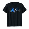 HeartBeat blue Ribbon Child Abuse month awareness Tee shirt