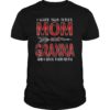 I Have Two Titles Mom And Granna Plaid Floral T-Shirt