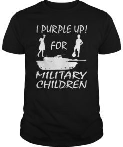 I Purple up shirt, for the month of the military Child