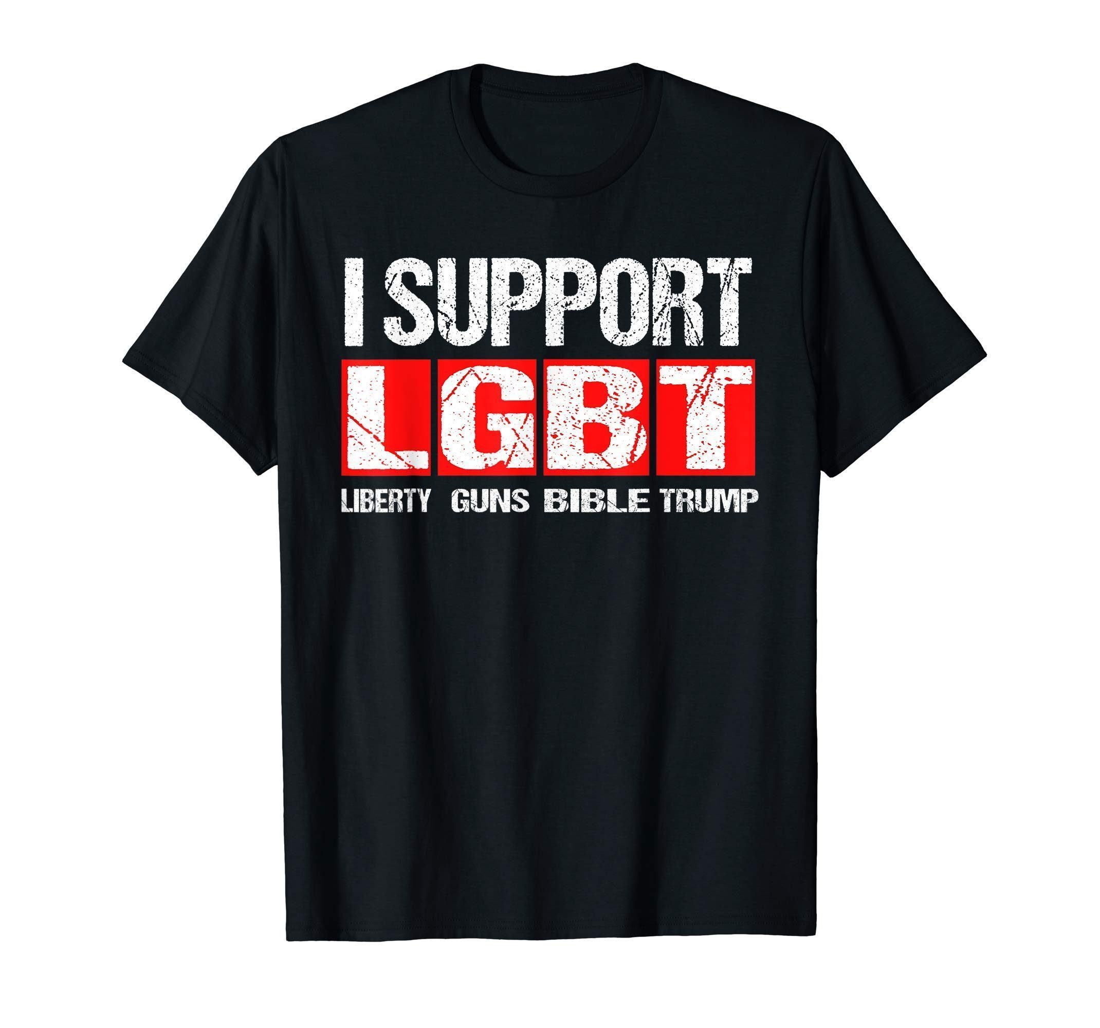 I Support LGBT Liberty Guns Bible Trump TShirts - Reviewshirts Office