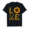 I love fishing and sunflower Shirt funny fisherman Gift