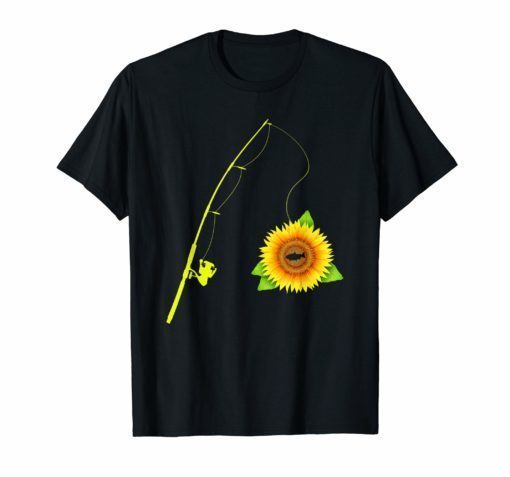 I love fishing and sunflower T-Shirt Gift
