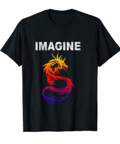 IMAGINE Fantasy Dragon Style T-shirt Great For Gift