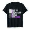 I'm Military Kid Strong American Flag Purple Up Shirt Tee