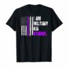 I'm Military Kid Strong American Flag Purple Up Shirt Tee