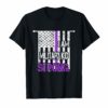 I'm Military Kid Strong American Flag Purple Up T-Shirt
