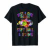 Just A Girl Who Loves Softball and Slime T-shirts