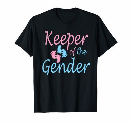 Keeper of Gender reveal party idea baby announcement Tshirt