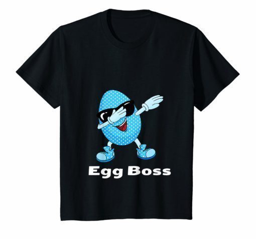 Kids Dabbing Easter Egg Boss TShirt For Boys