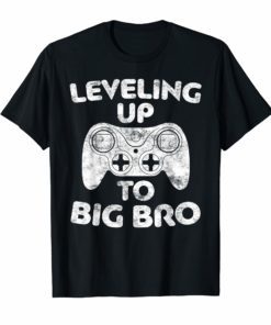 Leveling Up To Big Bro T-Shirt Future Brother Gift Shirt