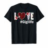 Love Mimi Life #Gigilife Plaid Heart Floral T-Shirt