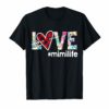 Love Mimi life #mimilife Buffalo Plaid Heart Floral T Shirt