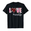 Love Nana Life #Nanalife Buffalo Plaid Heart Floral T-Shirt