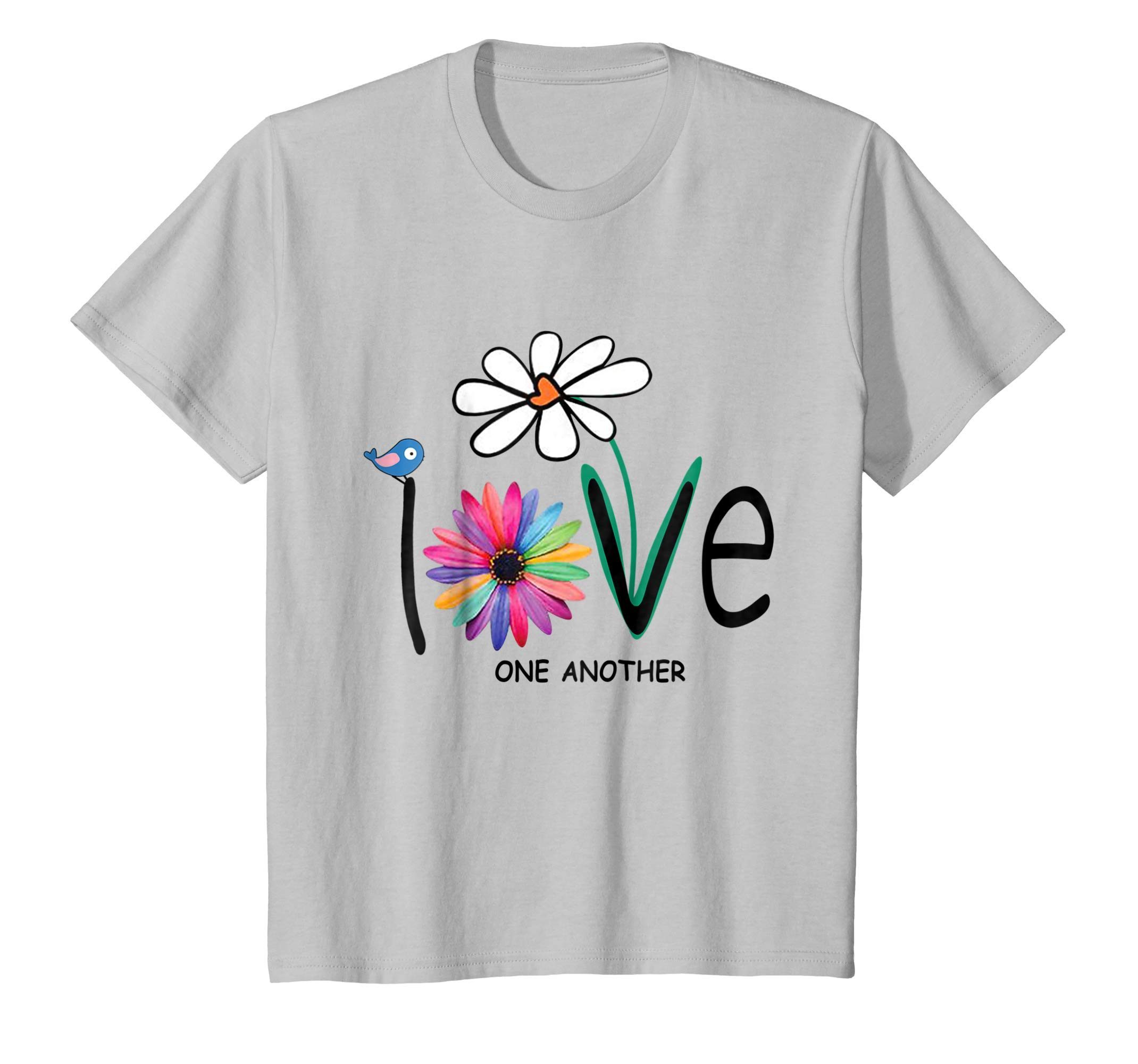 Love One Another Daisy Bird Hippie Flower Gift Tee Shirt - Reviewshirts ...