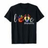 Love nana life nanalife Grandma life T-shirt footprint hand